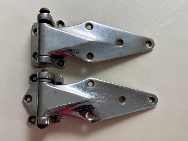 2 Vintage Kason Hardware 1071-A Refrigerator Icebox Door Hinge Forged Brass LC