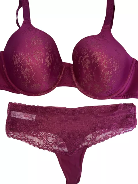 VANITY FAIR BRA Full Cover 76380 Beauty Back Hot Berry Pink 42C + Lace  Panty Set £23.44 - PicClick UK