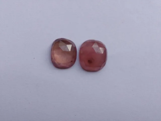 Ruby Natural GF Rose Slices, Mix Shape Ruby cabochon faceted