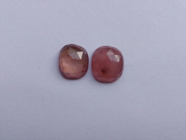 Ruby Natural GF Rose Slices, Mix Shape Ruby cabochon faceted
