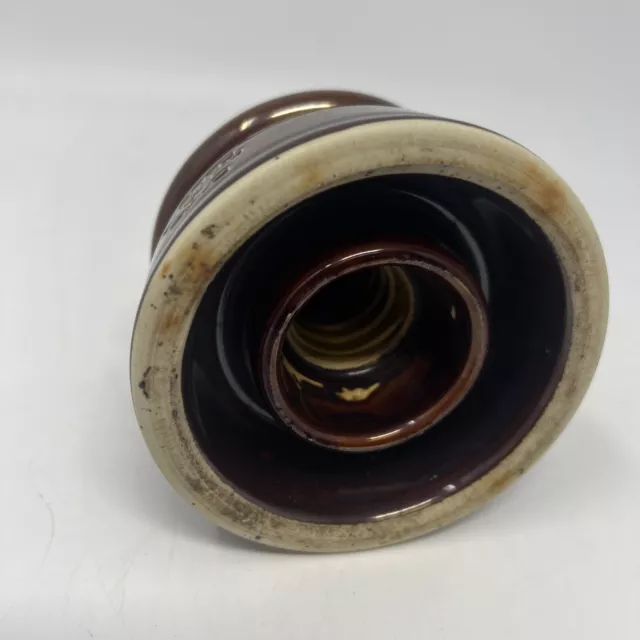 Vintage Rare Locke HI-Top 77 USA Porcelain Electrical Insulator Chocolate Brown 17