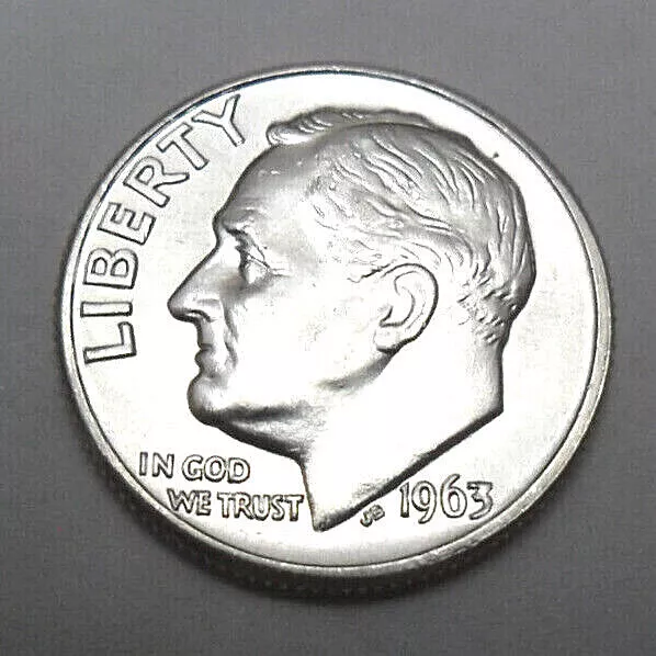 1963 D Roosevelt Dime *90% Silver* *Bu - Brilliant Uncirculated* *Free Shipping*