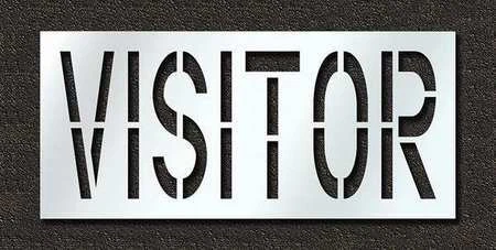 RAE STL-116-72434 Pavement Stencil,Visitor,24 in