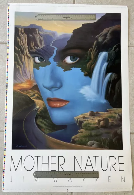 Mother Nature by Jim Warren 38 x 25 Poster 1990 Gallery 88 Clearwater, Florida