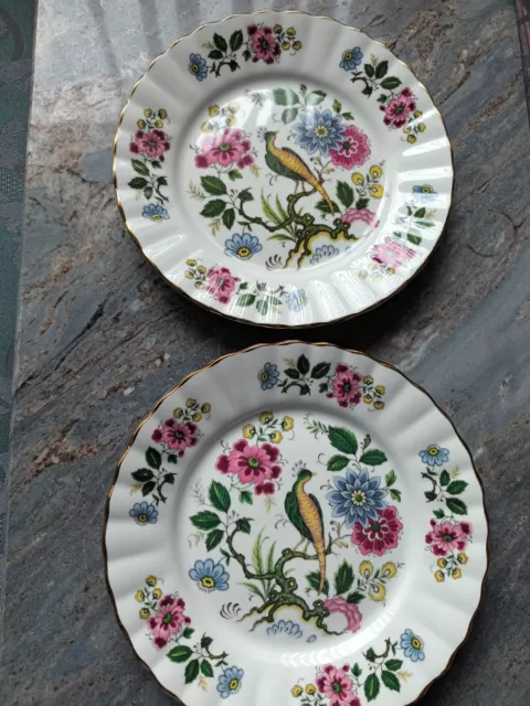 Royal Stafford bone china,Bird of paradise 2 x 16.5 cm Tea  plates