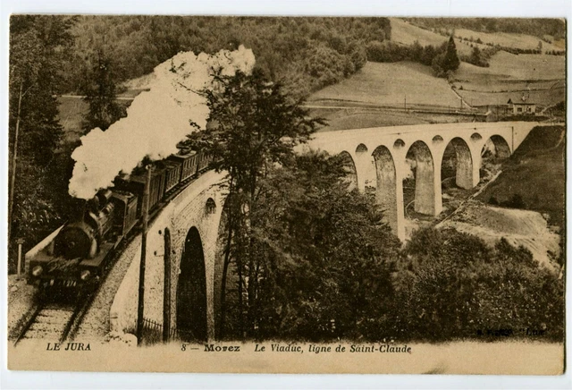 CPA 39 Jura Morez Le Viaduc Line of Saint-Claude train