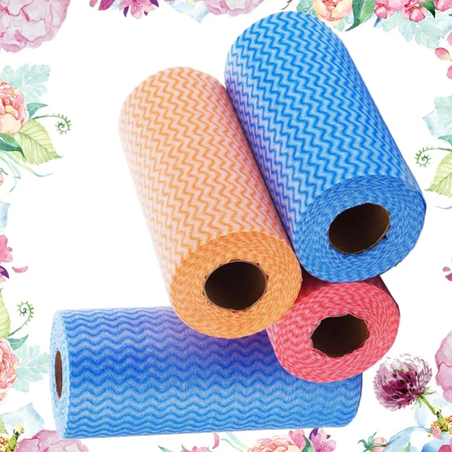 4 rollos paño no tejido cocina polvo paño desechable cocina paño de limpieza