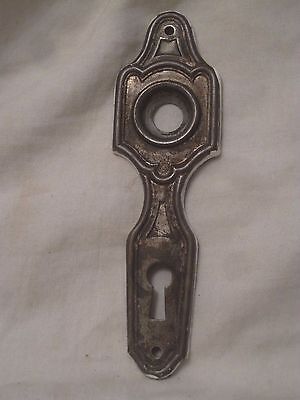 single antique back door plate skeleton key type metal plate hardware