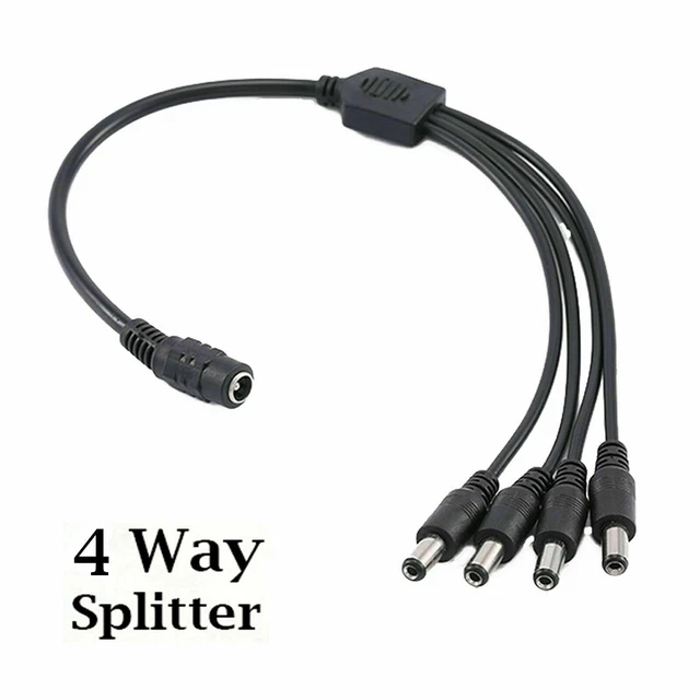 CCTV CAMERA POWER Supply Splitter 12V DC 2.1mm male to 8 Way Splitter