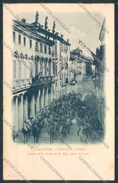 Vicenza città Cavalleggeri Firenze cartolina MQ2881