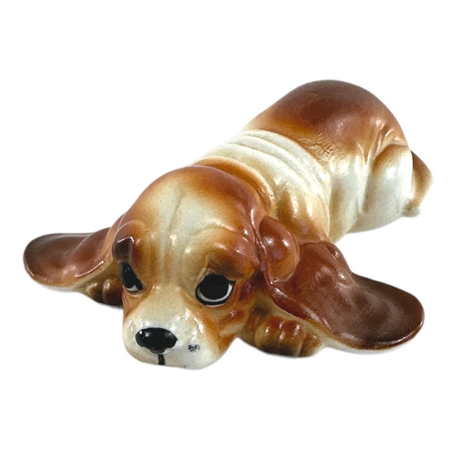 Vintage Lefton Basset Beagle Dog Figurine Hound Korea #8278