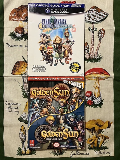 Golden Sun 1+2 FF Crystal Chronicles 2 Strategy Guide Lot Gamecube Gba Vintage