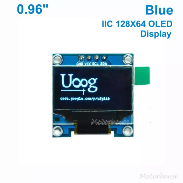 Blue 0.96" I2C IIC 128X64 OLED LCD LED Display Module Board SSD1306 For Arduino