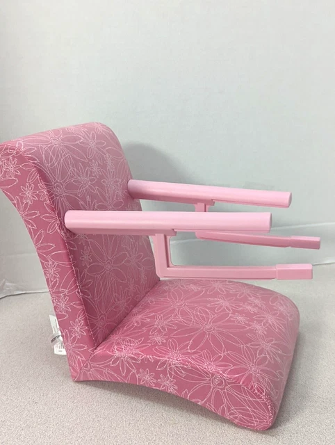 American Girl Bistro High Chair Pink Floral Table Top Doll Seat