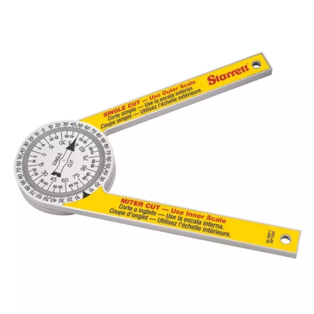 Plastic Miter Protractor Angle Finder with Two Laser Engraved Scales - Ideal for