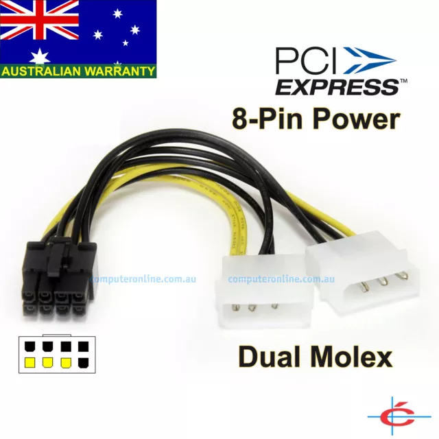 4 pin Molex to 8 pin PCI E Express Video Card  Graphic Card Power Adapter Cable