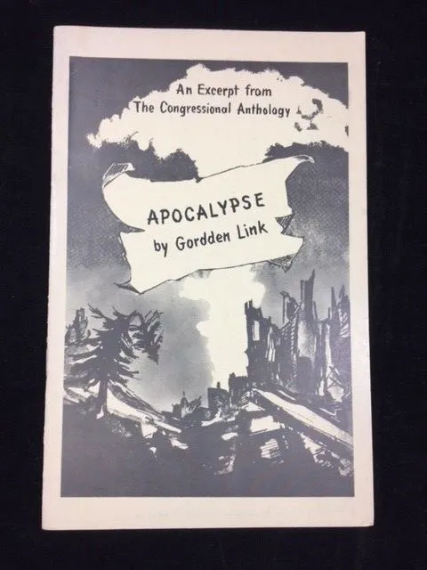 Apocalypse, Poem By Gordden Link, Signed Inscription, 1955