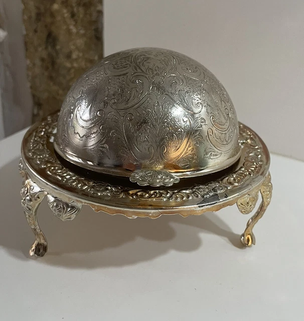 Ancien Moutardier / Sucrier En Verre Et Inox – Marque Casalinghi