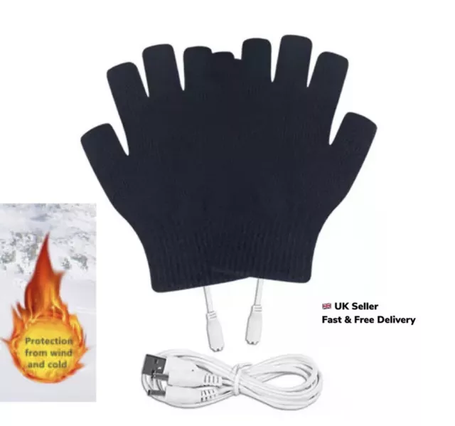 Herren Frauen elektrische beheizte Handschuhe USB wiederaufladbar Isoliert Warm Thermohandschuhe