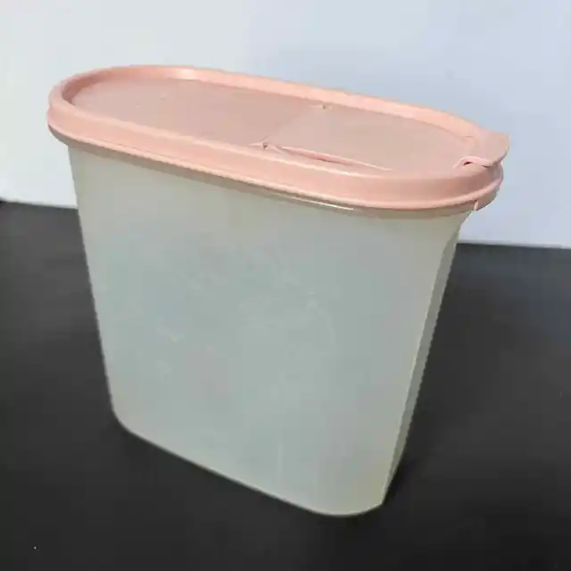 1980s Tupperware Freeze N Save Container Half Gallon Ice Cream Keeper  Almond Base Freezer Food Meat Storage Container Craft Storage 