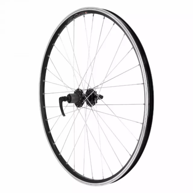 Roue vtc 700x35 disc-v-b arriere m240 alu noir moyeu pour Velox disc 6 trous