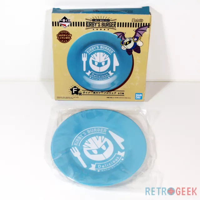 Kirby's Burger Meta Knight Mini Plastic Blue Plate Ichiban Kuji Prize F [JAP]