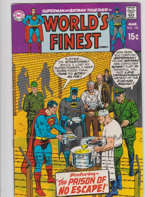 World's Finest # 192  Fn/Vf   Superman/Batman, Robin  March 1970