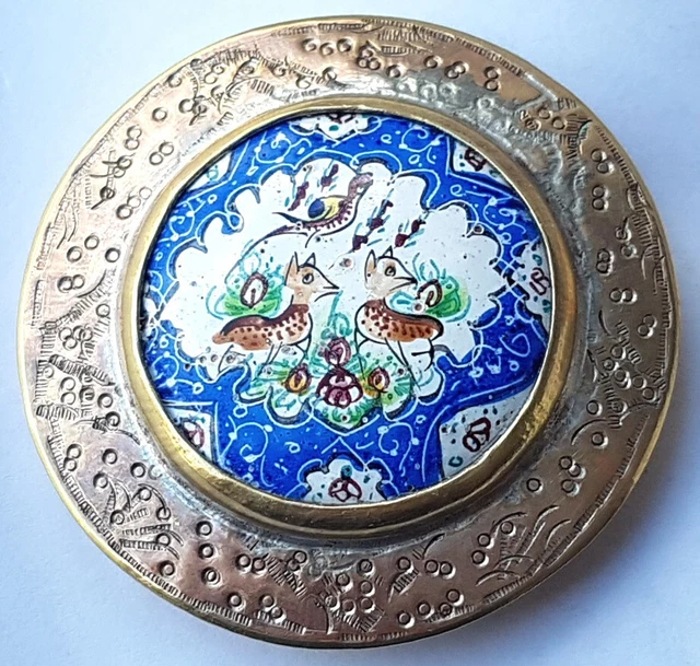 Dose Schatulle Emaille Enamel um 1950 N989