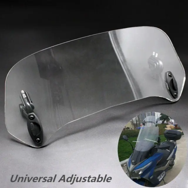 Motorcycle Adjustable Windscreen Spoiler Air Deflector Wind Protection Universal