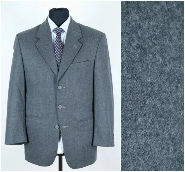 Mens Size UK 40S Vintage Grey Pure Wool Sport Coat Blazer Jacket