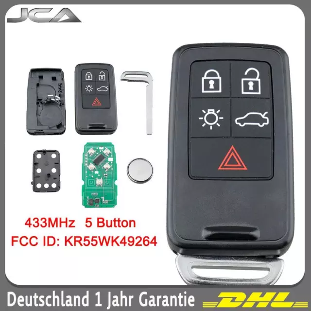 5 Tasten 433Mhz Semmi Smart Schlüssel KR55WK49264 Fernbedienung für Volvo