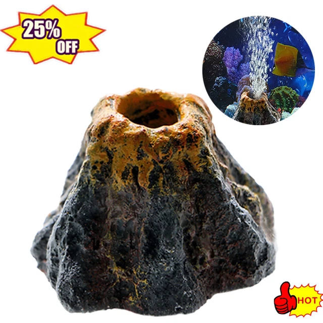 Accessorio decorazione serbatoio decorazione a forma di vulcano acquario pompa pietra bolla d'aria 2023N