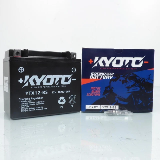 Kyoto Batterie YT12A-BS Für Suzuki SV 650 S (1999-2002) - AGM/SLA, Wartungsfrei, Sofort Einsatzbereit
