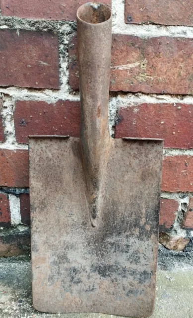alter Spaten Schaufel Eisen Aufsatz Garten umgraben Stempel gemarkt
