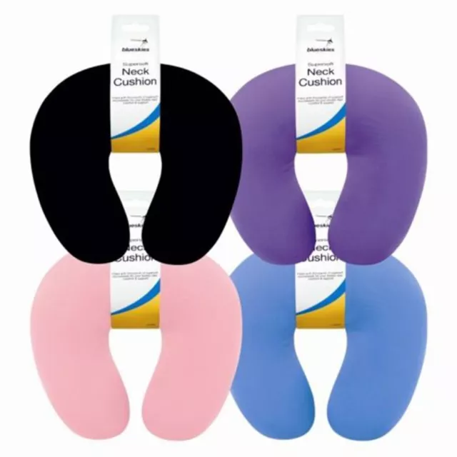 Inflatable Neck Support Pillow -Cotton Velvet PVC Cushion Compact Travel Pillows