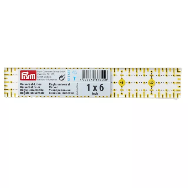 Omnigrid Universal Ruler Inch Scale 1 X 6