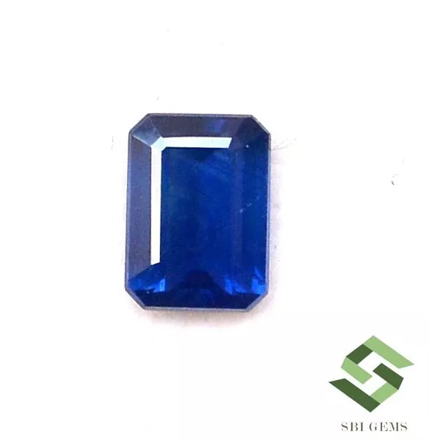 7x5MM Certificado Natural Zafiro Azul Octágono Corte 1.22 Cts Suelto Gema