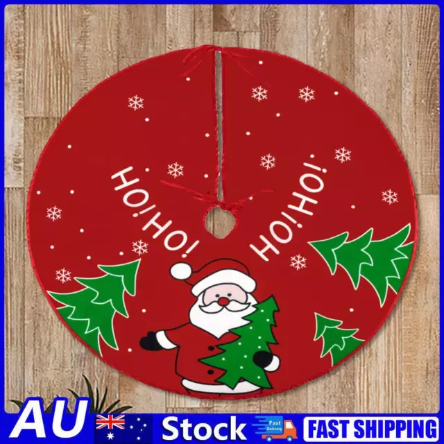 AU Christmas Tree Skirt Rustic 27inch Tree Cover Skirt Home Holiday Party Suppli
