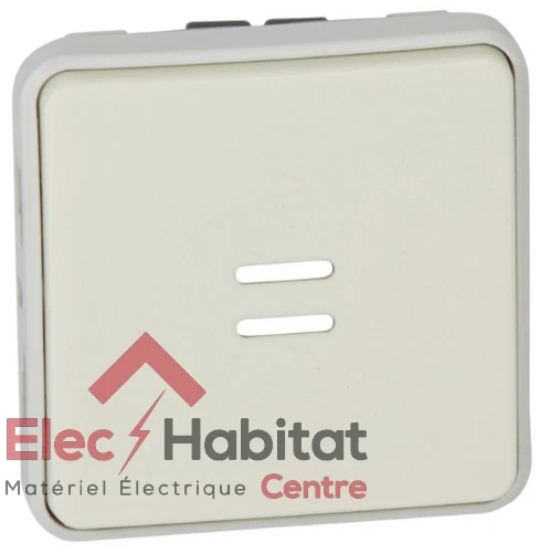 Poussoir Lumineux ARNOULD Profil 2 63224 Blanc - Avec Lampe Et Porte-étiquette