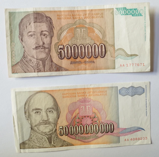 Yugoslavia 500 Billion Dinara 1993 Circulated Banknote Currency