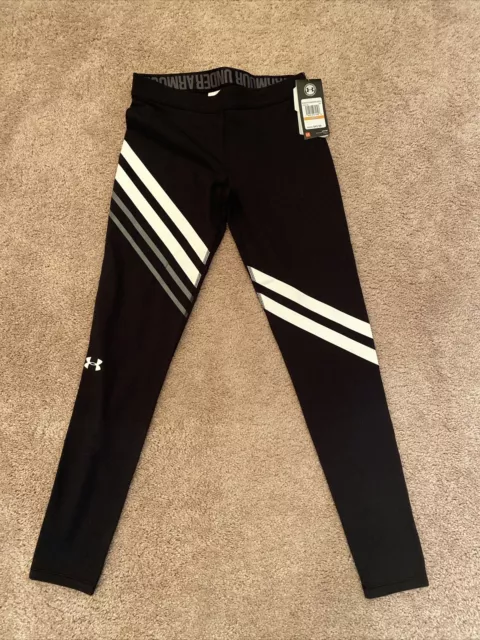 Womens Under Armour Tights Size Small Black White Gray