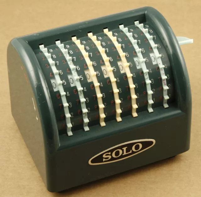 SOLO VINTAGE MECHANICAL Handy Calculator Adding Machine Made in Japan ...