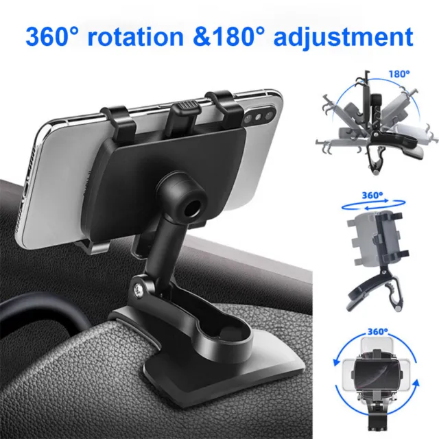 Spida Mount 360° Universal Cell Phone Car Dashboard Holder Stand Bracket Clip US