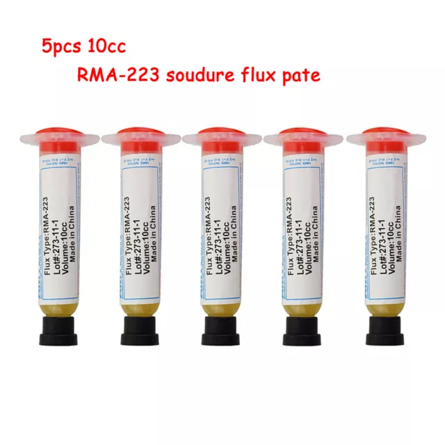 Industrial 5 Pieces Syringe Solder Paste Soldering Solder BGA Flux for Soldering