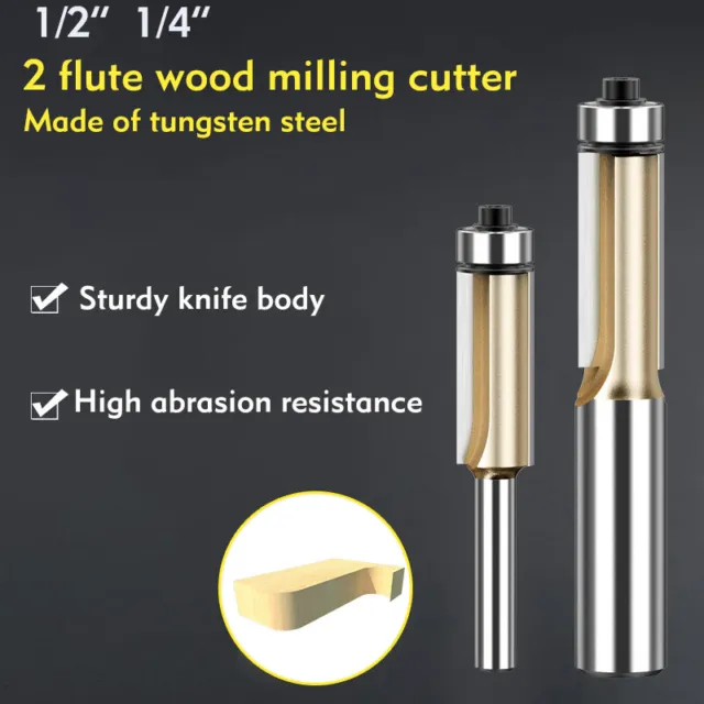 Straight Router Bit Solid Carbide 2 Flute Slot 2 Flute Wood Milling Cutter