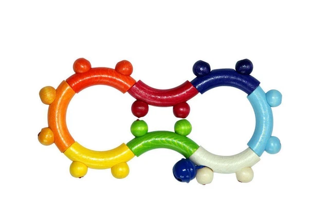 Hochet Activité Motrice " 8 "/ Bleu Clamp 80 x 160 x30 Neuf en Bois Rass