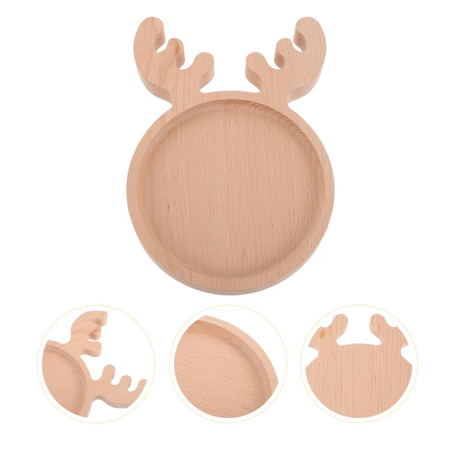 Plato de Navidad de madera plato de salsa espaguetis placa de madera