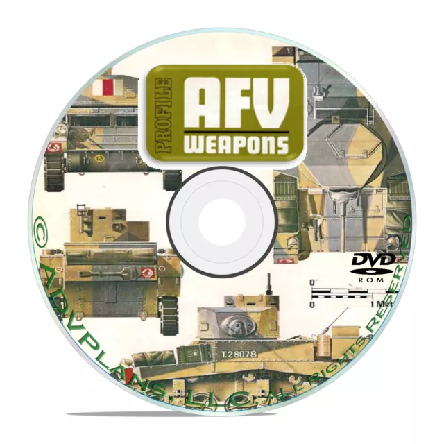 Profile Publications Armored Fighting Vehicles -65 Volume AFV WW1 WW2 CD DVD B54
