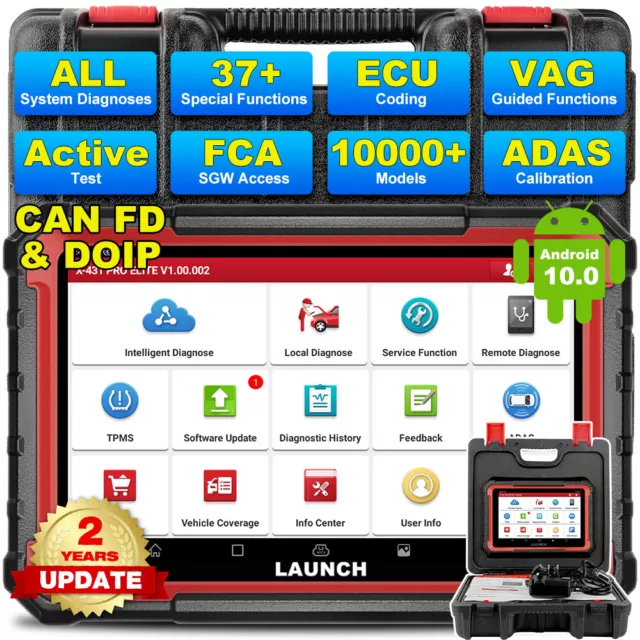 2024 LAUNCH X431 PRO Elite PROS V+ Outil de Diagnostic OBD2 Scanner Codage ECU