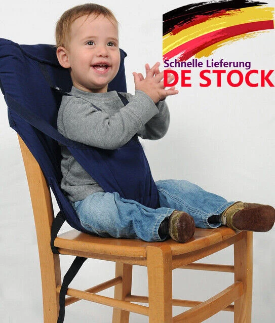 NEU Babysicher tragbarer Hochstuhl Sitzbezug Kleinkind Baby praktischer Sackgurt